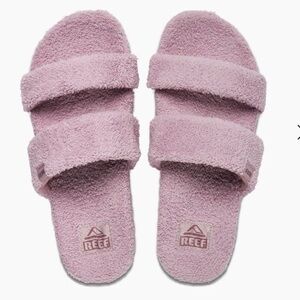 New Reef Women's Beach Bum Vista Slipper Sandal - Lavender Purple Size 6 Fuzzy